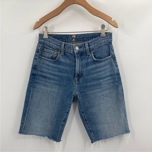 7th For All Mankind High Waist Bermuda Short In Desert Oasis Size 24